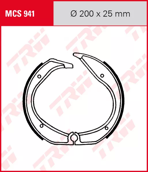 Bremsbacken TRW Lucas MCS941