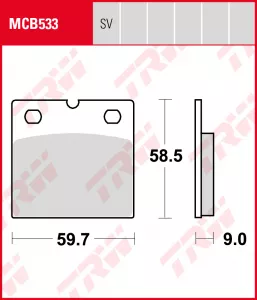 Bremsbeläge TRW Lucas MCB533 SV