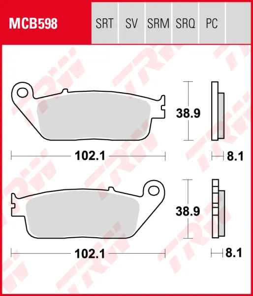 Bremsbeläge TRW Lucas MCB598 SV