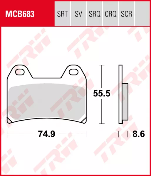 Bremsbeläge TRW Lucas MCB683 SV