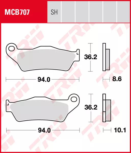 Bremsbeläge TRW Lucas MCB707