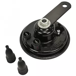 Hupe mit Halter 12V schwarz für BMW 2V, 4V Boxer, 335HZ