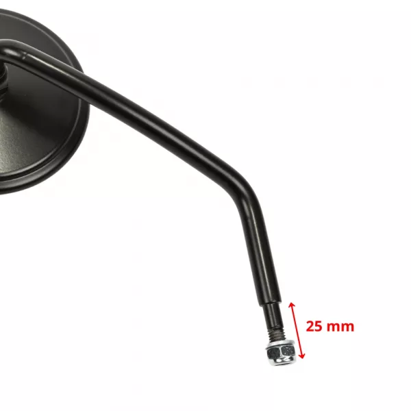 Spiegel rechts in schwarz, kurz für BMW /6, /7, R100 bis Bj. 81