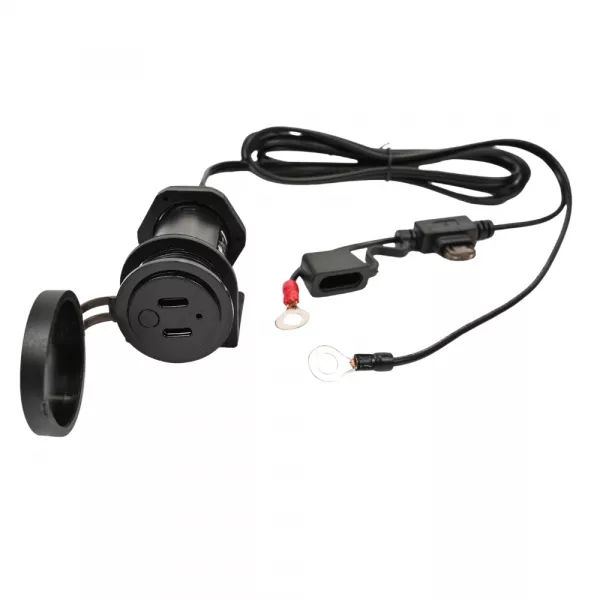 USB-C Twin Steckdose mit Halter 12V