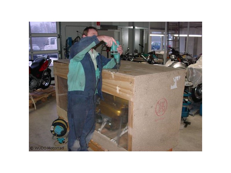 Verpackt wie ein neues Motorrad